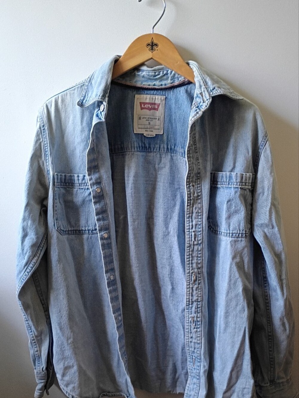 Levi's Light Blue Denim Shacket with Chest Pockets